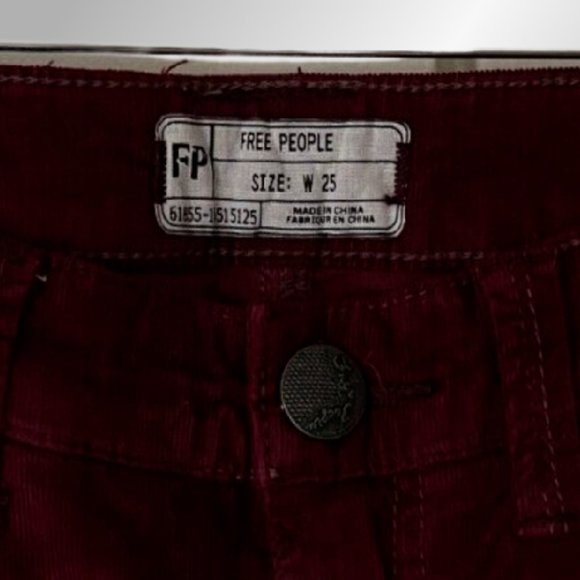 NEW Free People Corduroy Flared Bell Bottoms Freyed Hemline - Picture 3 of 7